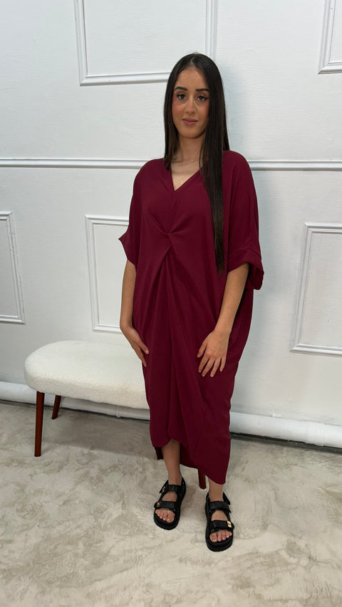 Robe Camelia Bordeaux